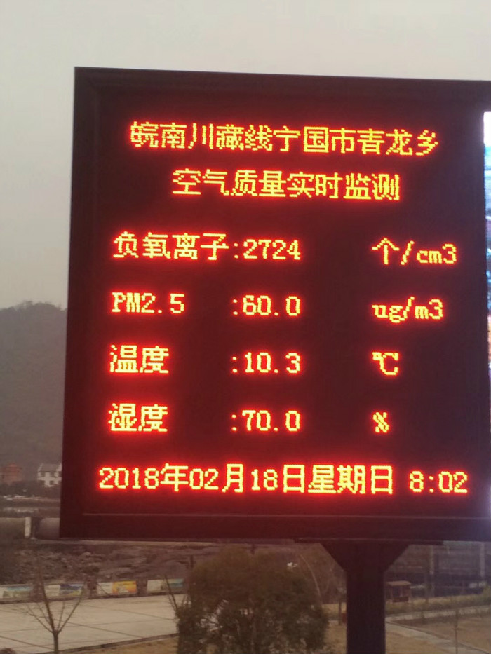 空氣質量實時監(jiān)測顯示屏