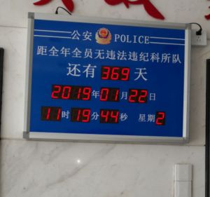 無(wú)違法違紀(jì)科所隊(duì)天數(shù)屏