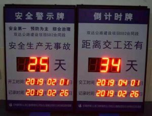 安全無(wú)事故天數(shù)記錄牌